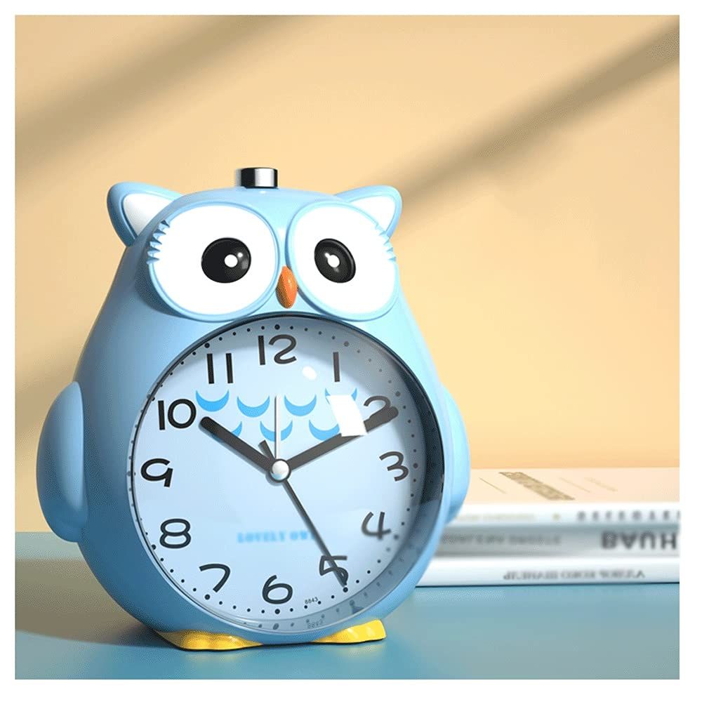 Cute cartoon children's alarm clock with night light, portable and rechargeable, designed for kids' pretend play by Everything Baby.