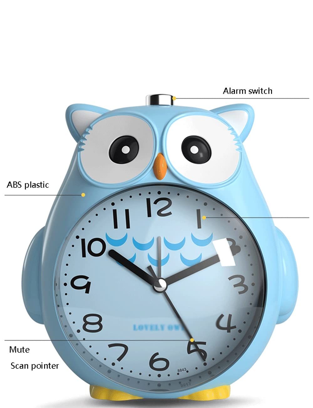 Creative children's alarm clock by Everything Baby featuring a cute cartoon bell, night light, and portable design for kids' pretend play.