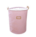 Foldable cotton and linen clothes storage basket by Everything Baby, designed for organizing toys and dirty laundry in kids' rooms.