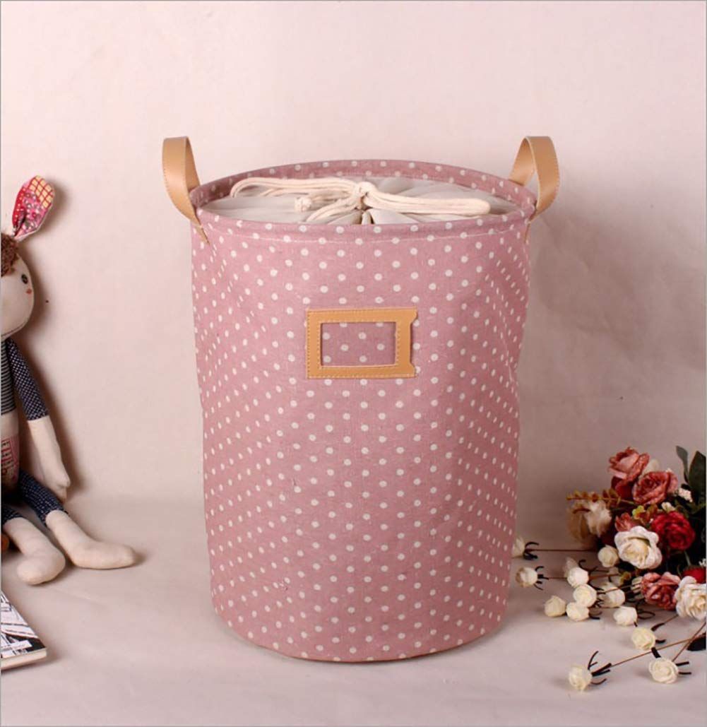 Foldable cotton and linen clothes and toy storage basket by Everything Baby, soft fabric with handles for kids' room organization.