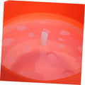 Silicone collapsible popcorn popper with lid and handles, designed for microwave use, dishwasher safe, ideal for kids' pretend play.