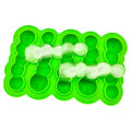 Silicone polygon ice cube mold with fun shapes for freezing ice, chocolate, or food, suitable for baby feeding and drinks.