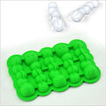 Silicone polygon ice cube mold with fun shapes for freezing ice cubes, chocolate, or food, suitable for baby and kids feeding.