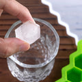 Two AUSSUA silicone ice cube trays with sealing lids, reusable hexagonal molds for baby feeding and kitchen use.