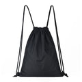 Large drawstring sports backpack for kids and adults with two zipper pockets and mesh water bottle holders, by Everything Baby.