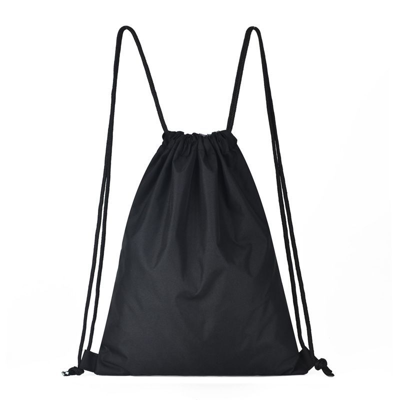 Large drawstring sports backpack for kids and adults with two zipper pockets and mesh water bottle holders, by Everything Baby.