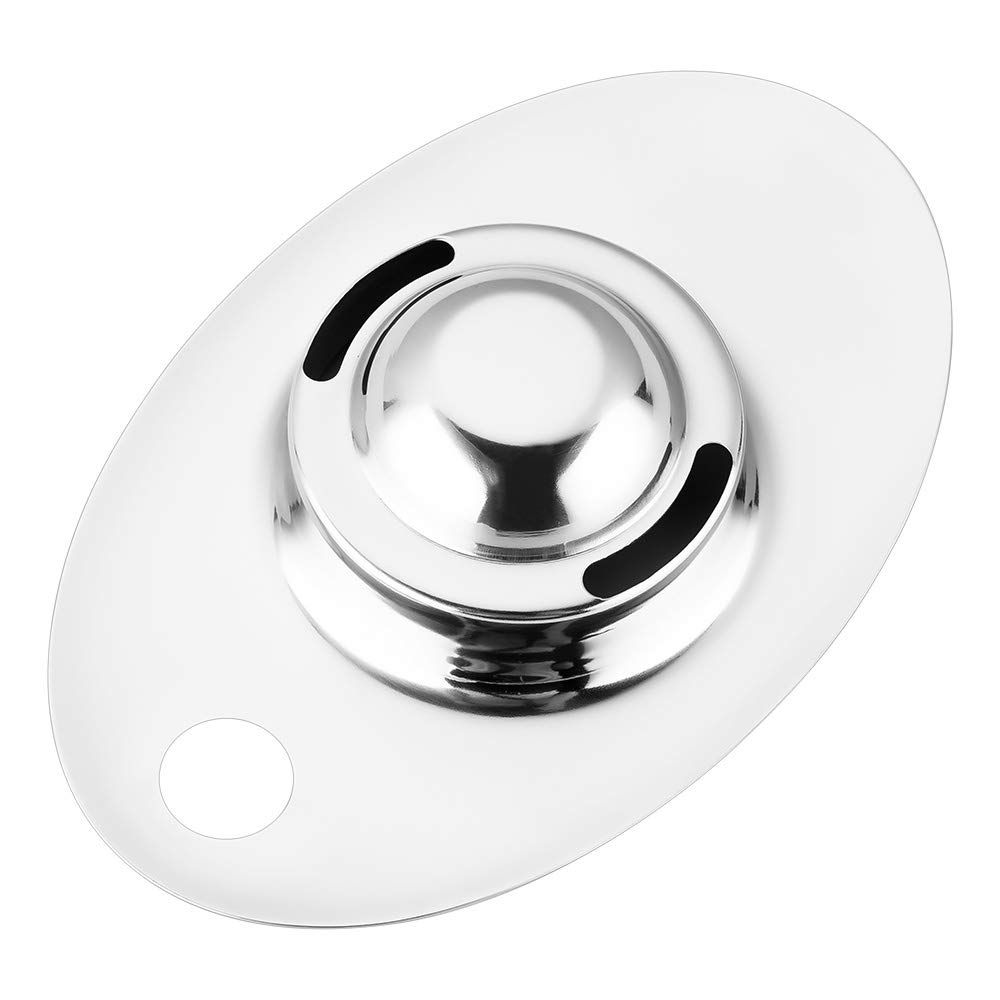 Premium stainless steel egg separator tool for baking, designed to easily separate egg yolks and whites for cooking and baking.