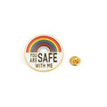 Colorful enamel pin featuring 