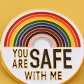 Rainbow enamel pin with 