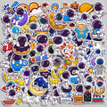 Set of 83 colorful waterproof astronaut stickers for boys, teens, and girls, perfect for laptops and tablets, by Everything Baby.
