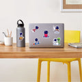 Set of 83 waterproof vinyl astronaut stickers for boys and girls, featuring colorful astronaut designs for laptops and tablets.