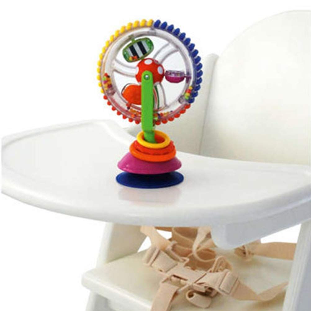 Baby feeding toy Ferris wheel with colorful rotating rings, suction cup, designed for one-year-old children, by Everything Baby.
