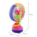 Baby feeding rotating ferris wheel toy with suction cup for one-year-olds, colorful and engaging for kids' table play.