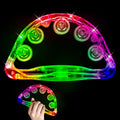Colorful handheld musical flashing tambourine toy by Everything Baby, perfect for kids' pretend play and birthday party celebrations.