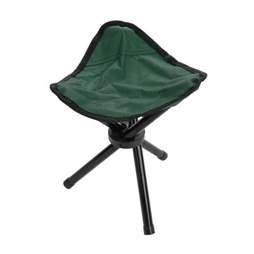 Lightweight folding tripod camping stool for outdoor fishing, hiking, and travel, designed for kids and outdoor adventures.