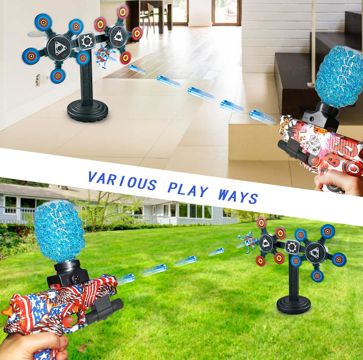 Electronic rotating moving target for kids' ride-on cars by Everything Baby, auto-reset digital target toy for boys and girls.