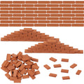 Set of 50 red mini bricks for landscaping and crafts, tiny model bricks for building small walls, by Everything Baby.