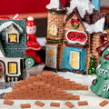 Set of 50 mini red bricks for modeling and landscaping, miniature building bricks for kids' craft and toy projects.