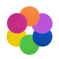 Set of 30 multicolor classroom spot stickers by Everything Baby, round rug markers for preschool outdoor play and activities.