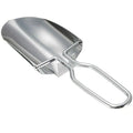 Foldable stainless steel outdoor shovel for kids, versatile gardening and ice tool, portable and ideal for outdoor play and digging activities.