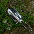 Foldable stainless steel outdoor shovel for kids, versatile gardening and ice digging tool, portable and durable for outdoor play.