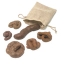 Six realistic fake poop toys for pranks, lifelike gag toys for April Fools' Day, suitable for pretend play and prank parties.