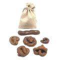 Six realistic fake poop toys for pranks, lifelike gag toys for April Fools' Day, suitable for pretend play and prank parties.