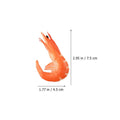 Set of 4 realistic fake food models for desktop decor and pretend play, featuring shrimp toys for kids' birthday decorations.