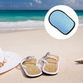 Two beach sand remover mitts by Everything Baby, soft silicone scrubbers for easy sand cleaning during outdoor play and beach trips.