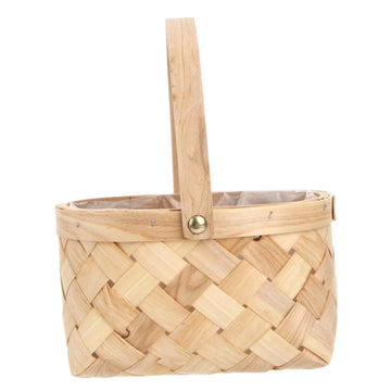 Mini woven baskets with handles, rustic miniature flower baskets for hanging wedding decor or outdoor play, by Everything Baby.