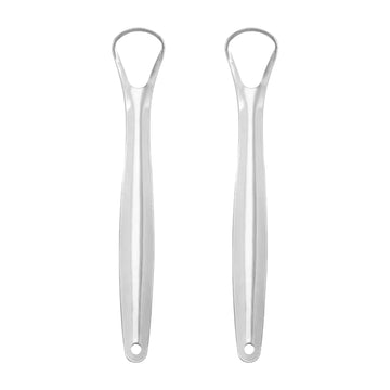 Two reusable tongue scrapers for fresh breath and oral health, suitable for adults and kids from Everything Baby.