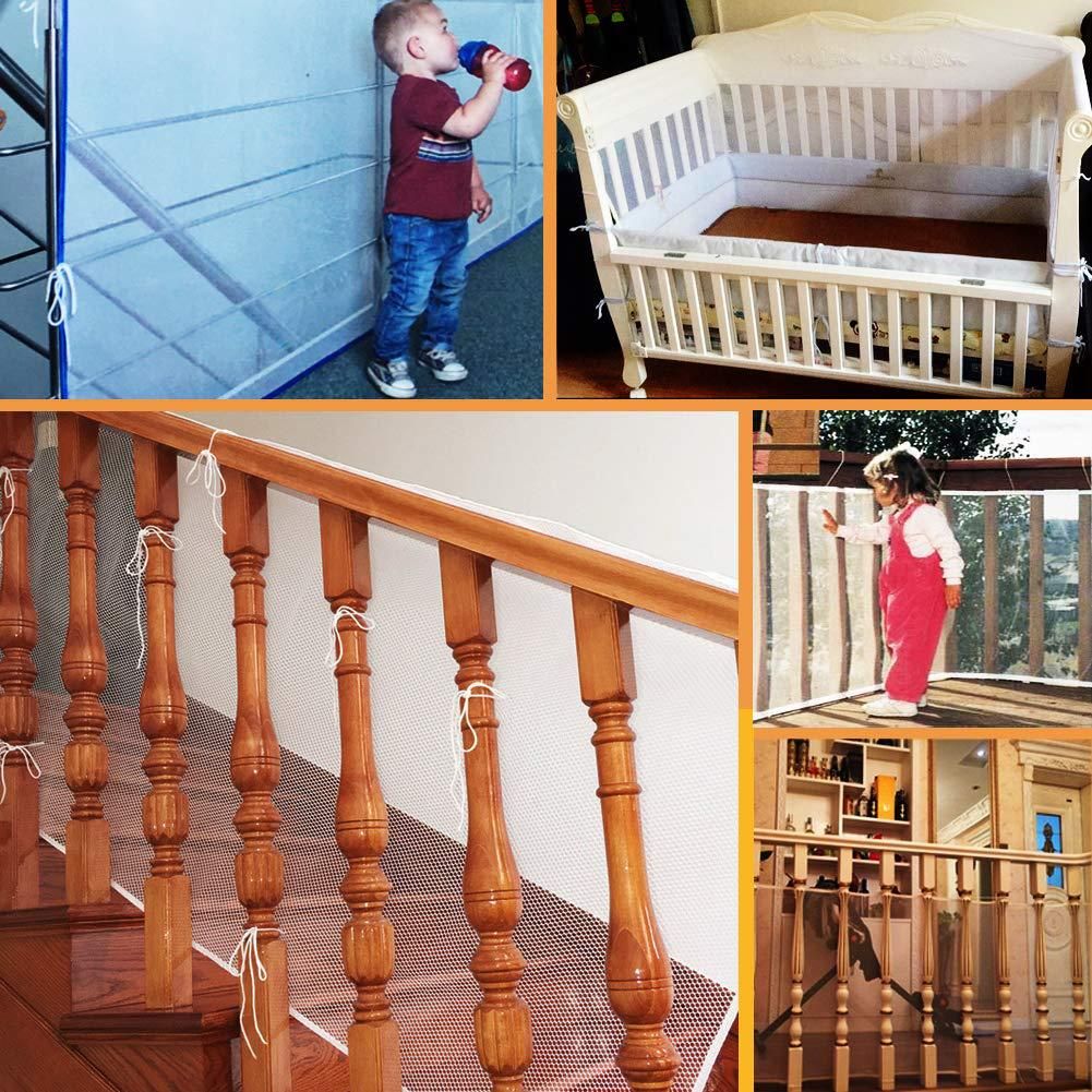 Baby safety net for balcony, stairs, and indoor use by Everything Baby, featuring mesh safety barrier for children and pets.