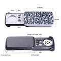 Jewelry loupe magnifier with LED light, 30X, 60X, 90X, for rocks, stamps, coins; compact pocket magnifying glass.