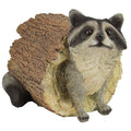 Handcast polyresin raccoon garden statue for outdoor decor, 4.72 inches tall, perfect as outdoor play or garden ornament