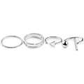 Sterling silver baby and kids wrap cuff jewelry set with simple band, hypoallergenic, adjustable, suitable for summer beach wear.