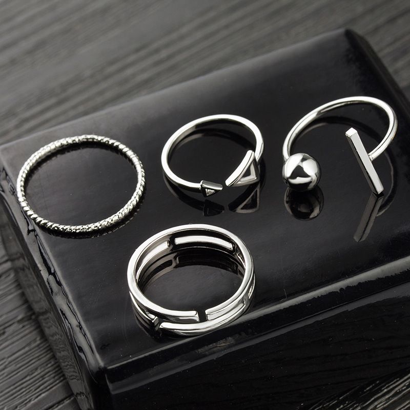 Sterling silver wrap cuff jewelry set for women featuring simple, adjustable bands, hypoallergenic summer beach accessories.