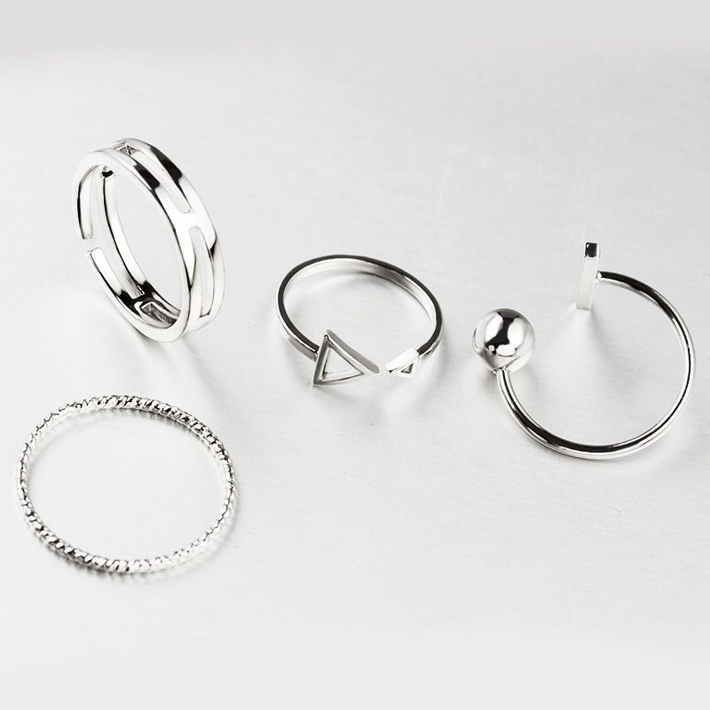 Sterling silver wrap cuff jewelry set for women, hypoallergenic and adjustable, featuring simple band design for summer beach wear
