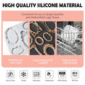 Silicone mold with mirror frame design for fondant, cake decorating, cookies, chocolates, and cupcake toppers.