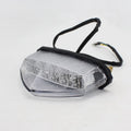 Two-piece motorcycle 12V LED taillight set with brake and indicator lights, designed for ATV and bike rear tail light applications.