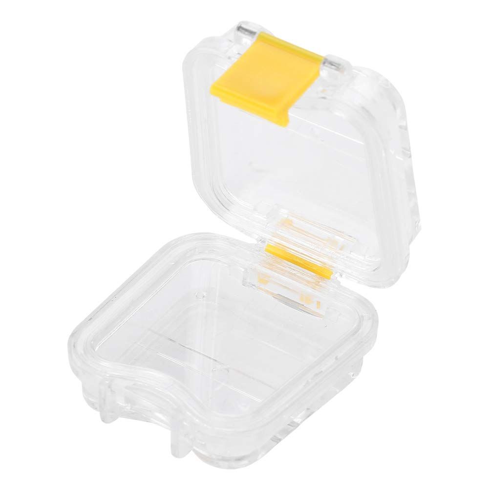 Portable denture case by Everything Baby for false teeth storage, featuring a protective box with film for secure, hygienic storage.