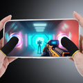 Ten pairs of colorful gamer finger sleeves with compression support, touchscreen compatible, anti-sweat, for kids' thumb and finger protection.