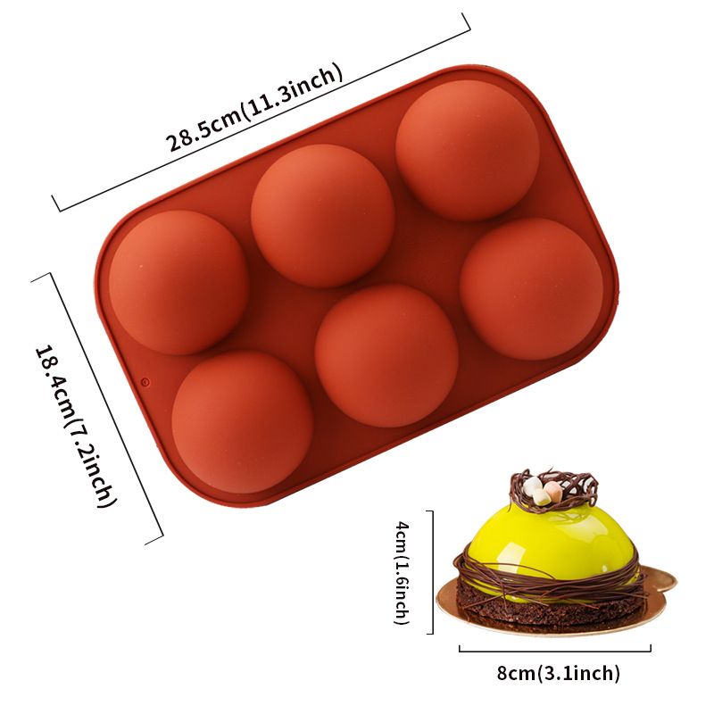 Silicone chocolate bomb mold for hot cocoa bombs, circular baking mold for desserts, from Everything Baby, suitable for kids' pretend play.