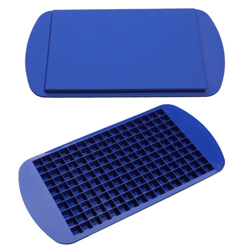 Silicone mini ice cube trays 2 pack with small molds for crushed ice, ideal for chilling cocktails, by Everything Baby.