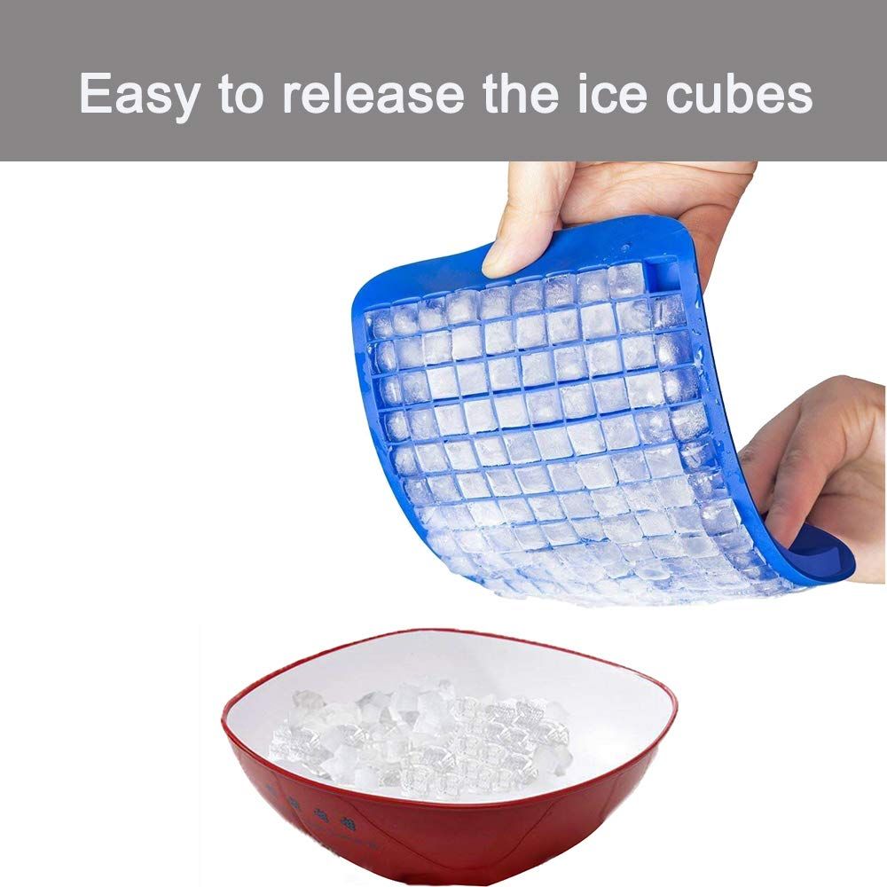 Silicone mini ice cube trays, 2-pack from Everything Baby, with small molds for easy release crushed ice for chilling drinks.