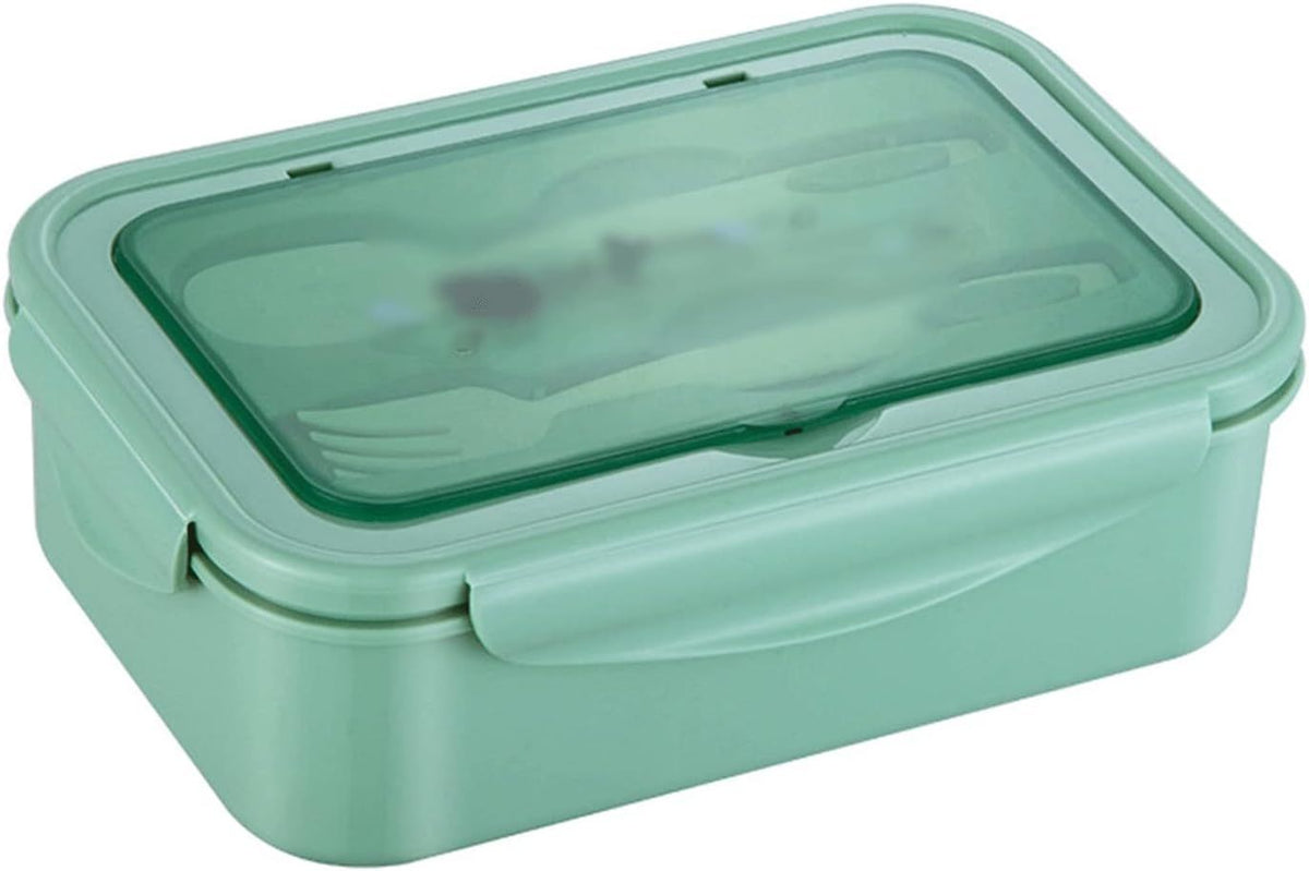 Durable adult bento lunch box with spoon and fork, BPA-free, perfect size for on-the-go meals, suitable for kids and children.