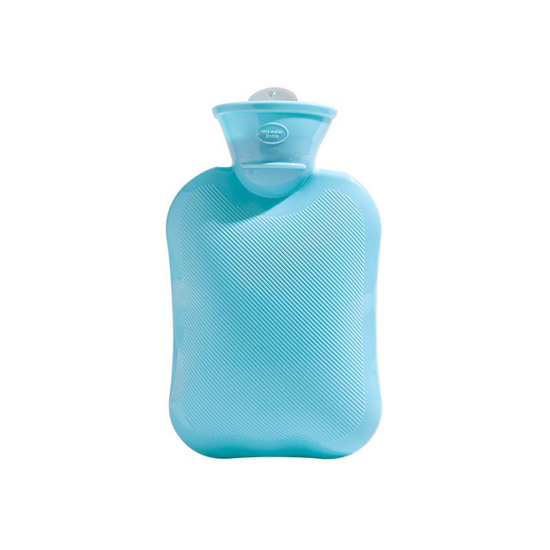 Three colorful rubber hot water bottles, 500ml each, for pain relief and hot or cold therapy for adults and kids.