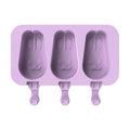 Silicone popsicle molds with 5 cavities and lids, ideal for making homemade ice cream and treats for kids.