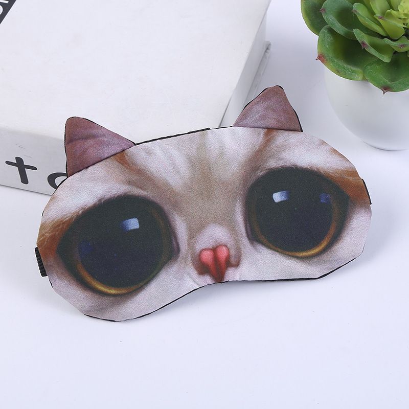 Soft plush animal sleep eye masks featuring cute cat and dog designs, ideal for kids and girls for comfortable sleeping.
