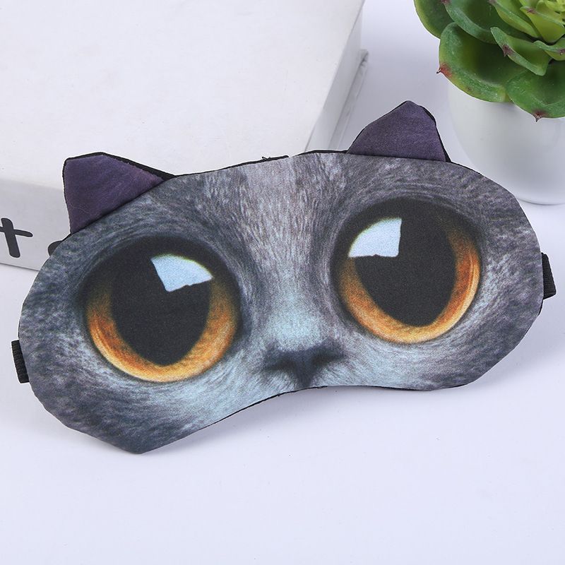 Four soft plush animal sleep eye masks featuring cute cat and dog designs, ideal for kids and girls bedtime comfort.