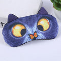 Four soft plush animal sleep eye masks for kids featuring cute cat and dog designs, ideal for comfortable bedtime.